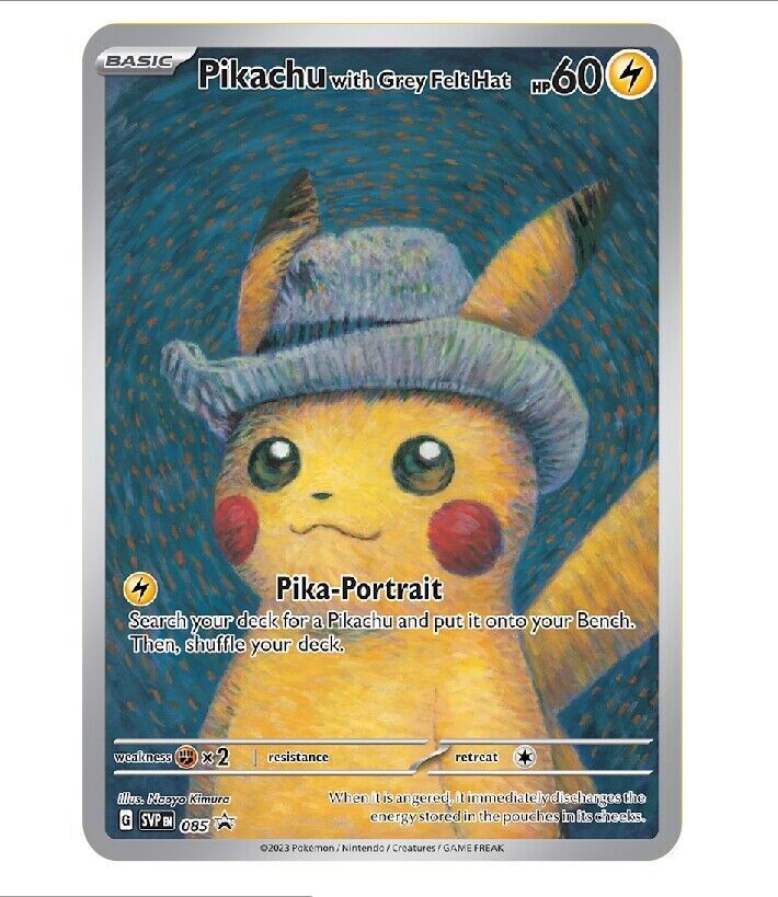 ポケモンカード Pikachu with Grey Felt Hat Pikachu With Grey Felt Hat Metal Pokemon Card Collectible Gift