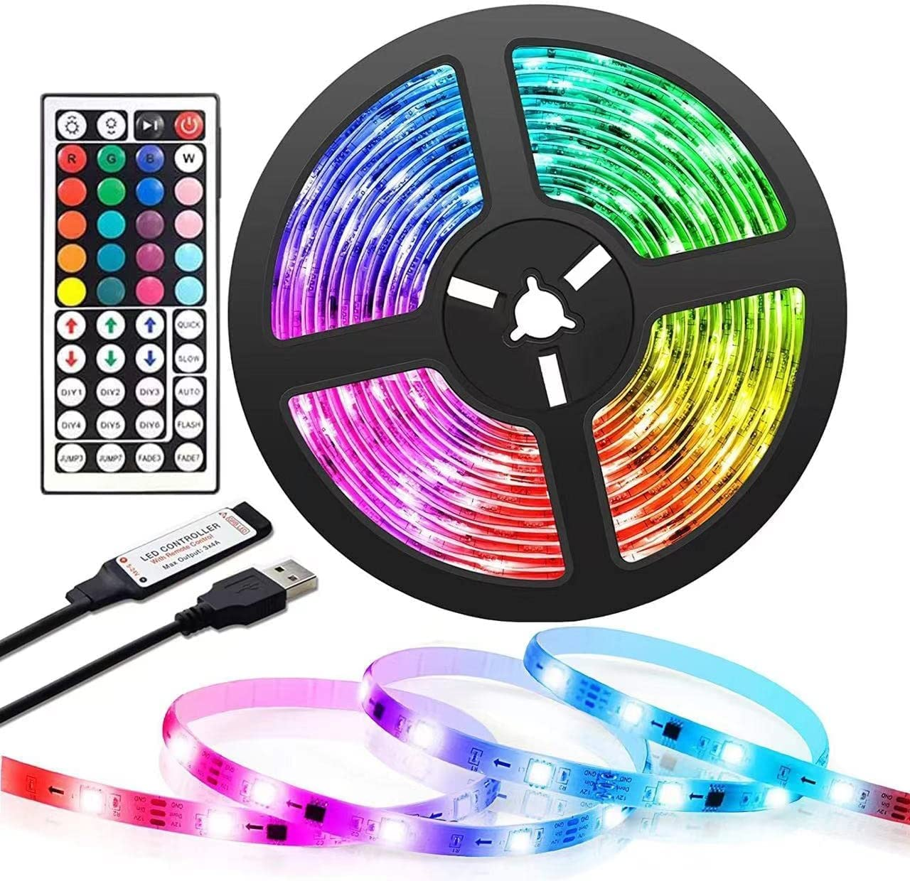 LED Strip Lights,16.4Ft RGB LED Light Strip 5050 LED Tape Lights, Color Changing-image