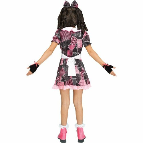 Child Deadly Stitched Voodoo Patchwork Dolly Dress Girls Halloween Costume M L - Picture 2 of 3