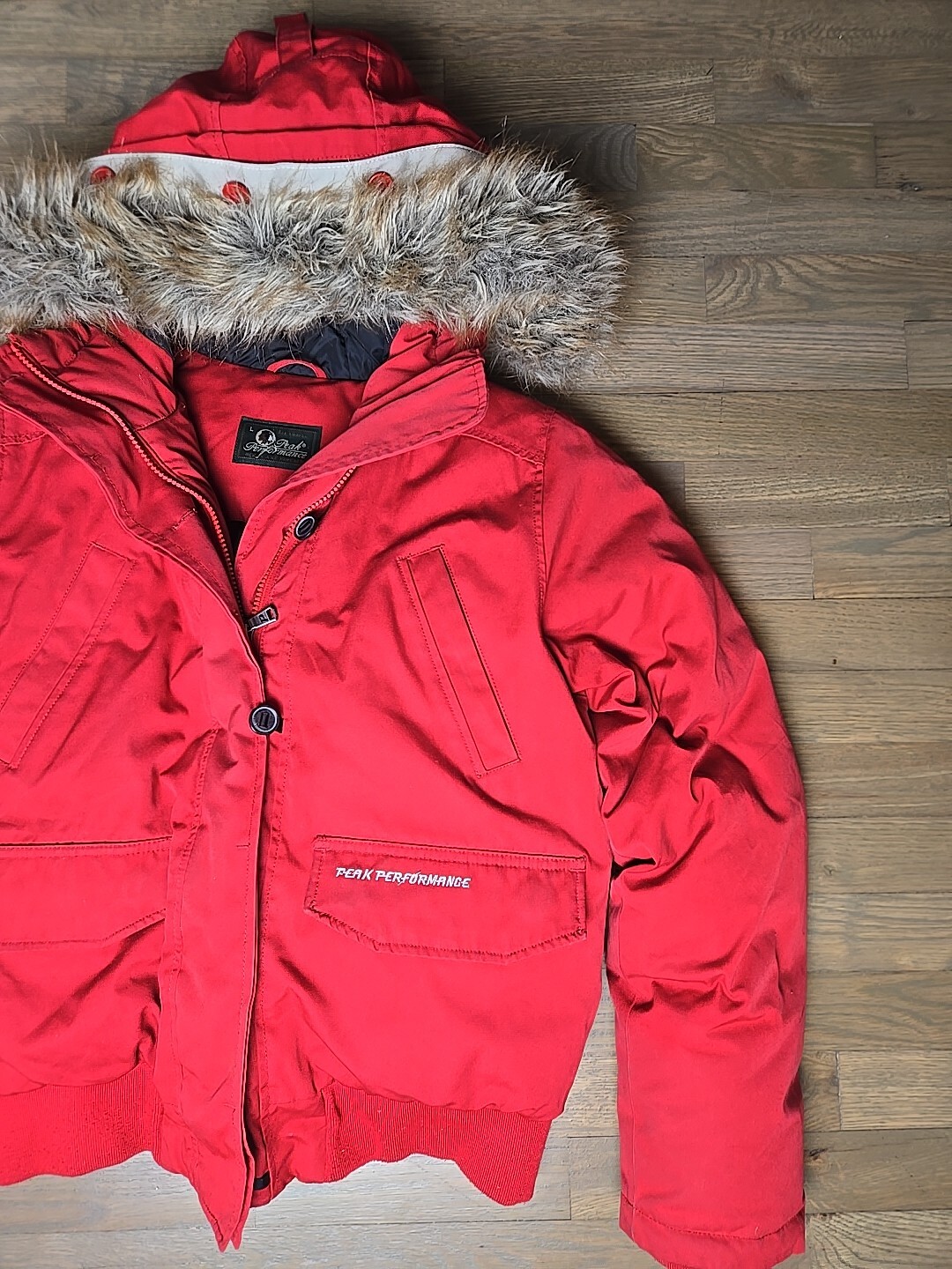 Peak Performance Puffer Down Sz L Jacket Feather … - image 3