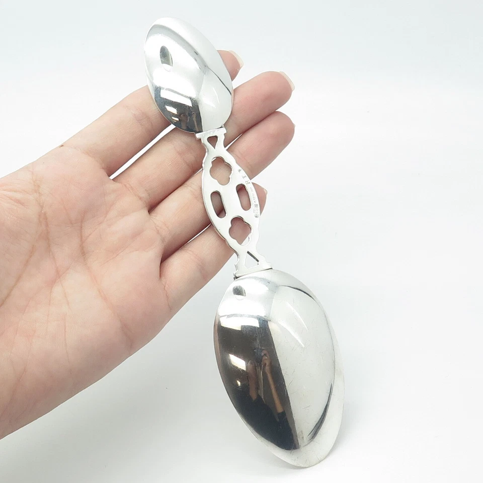 Cuchara de medicina plegable antigua Art Deco de plata de ley 925 Gorham Foto 2 de 4