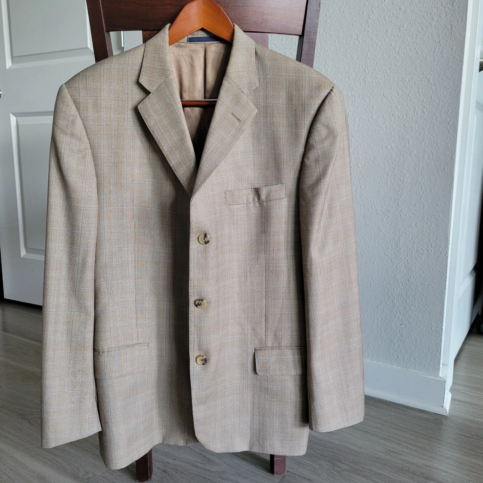 Blazer giacca sportiva Burberry London uomo Bond Street taglia 42R 100% lana a quadri