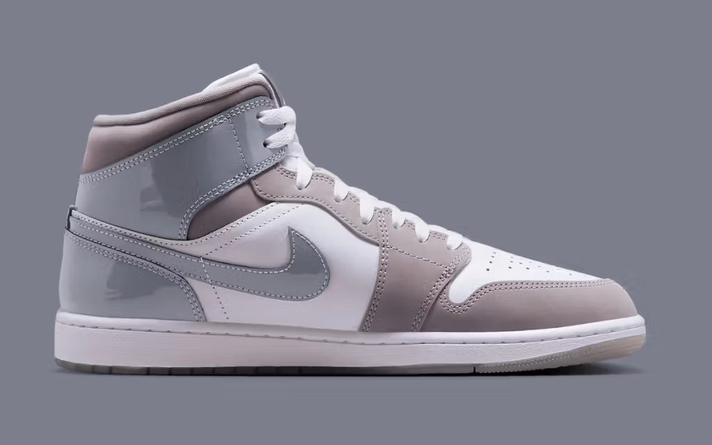 Nike Air Jordan 1 Mid SE Shoes White Cool Gray HF3216-100 Men's