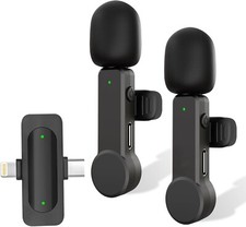 Lavalier Microphone Wireless Audio Video Recording Mini Mic For Android/iPhone