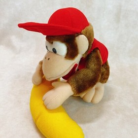 Rare 1999 Diddy Kong Donkey Kong Vintage Plush Doll Banpresto Nintendo NES