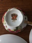 Vintage Shafford Hand Painted Roses Teacup/Sauce/Dessert Plate, Japan,Gold Gilt — photo 3
