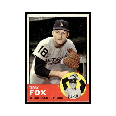 1963 Topps Baseball Card Terry Fox Tigers #44 | eBay