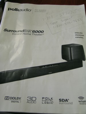 polk audio surroundbar 6000 instant home theater