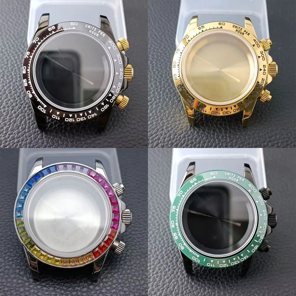 Men's Watches Steel Case FIT VK63 Movement Case Watch Accessories Watch Parts