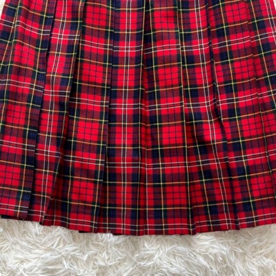 COMME des GARCONS Tartan Check Skirt Red Size M Wool 100% | eBay