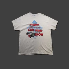 Rare Vintage Liberty Baptist Car Show T-Shirt XL Gildan USA White