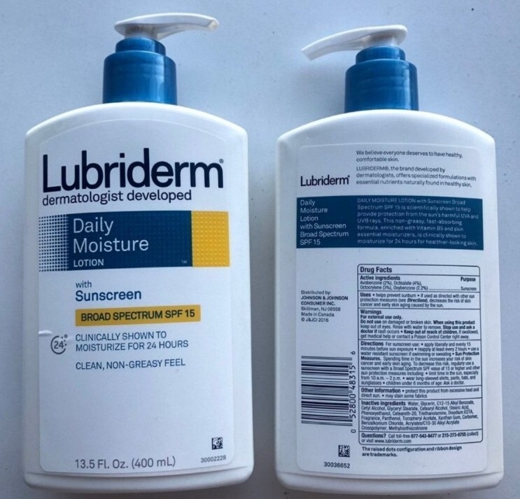 2 LUBRIDERM Daily Moisture Lotion Moisturizer with SUNSCREEN SPF 15 PA