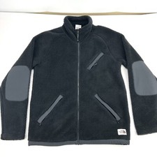 The North Face Black Full Zip Fleece Jacket Sweater Zip Pockets Men's Sz Medium