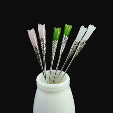 Chinese Style Retro Alloy+Glass Hair Stick Hair Chopsticks Chignon Hairpin Pin