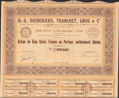 H-G DIEDERICHS, TRANCHET, GROS & Cie (LYON 69) (N)