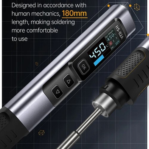 FNIRSI HS-02 Smart Electric Soldering Iron PD 100W Constant Temperature Kits\ - Picture 11 of 16