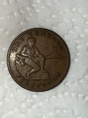 1915 Philippines One Centavo Bronze Coin U.S. Administration