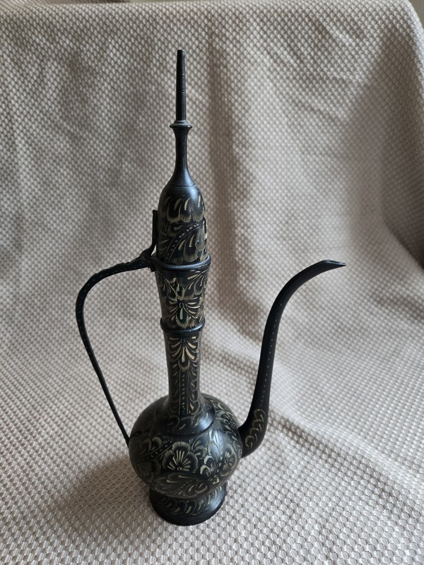 Vtg Middle Eastern Vessel For Serving Tea Or Coffee For Ceremonial Event. 17 "
