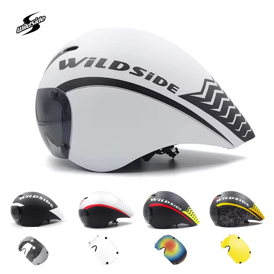 Aero TT Road Bicycle Helmet Racing Cycling Sports Triathlon TT Ultralight Bike S - Image 2 of 4