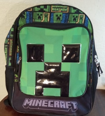Minecraft Backpack, Creeper. 15''x12''. Small Wear