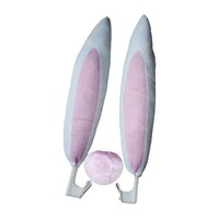 Car Decoration Accessory Bunny Ears Set Nase Einfache Montage Tragbar