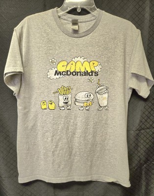 VTG Big Mac Fries Shake Chicken Nuggets Camp McDonalds Indie Hipster T Shirt  M
