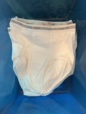 15 Pairs of New Old Stock Hanes Signature Collection White Briefs NWOT Size 40