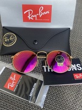 Ray-Ban RB3447 Round Metal cyclamen pink Sunglasses