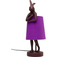 Tischleuchte Tischlampe Hasenleuchte Hasen Motiv Rot-Lila Kare Design