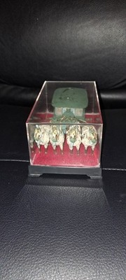 CHINESE 4 HORSE DRAWN CARRIAGE IN SHOWCASE BOX  W/ MINIATURE DRIVER 
