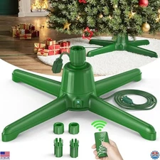 2025 Rotating Christmas Tree Stand - UL Certified, Remote Control, Adjustable