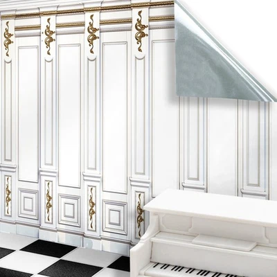 Dolls House Wallpaper: Classic Wall Panelling Feature Wall, Miniature 1/12 - Image 1 of 4