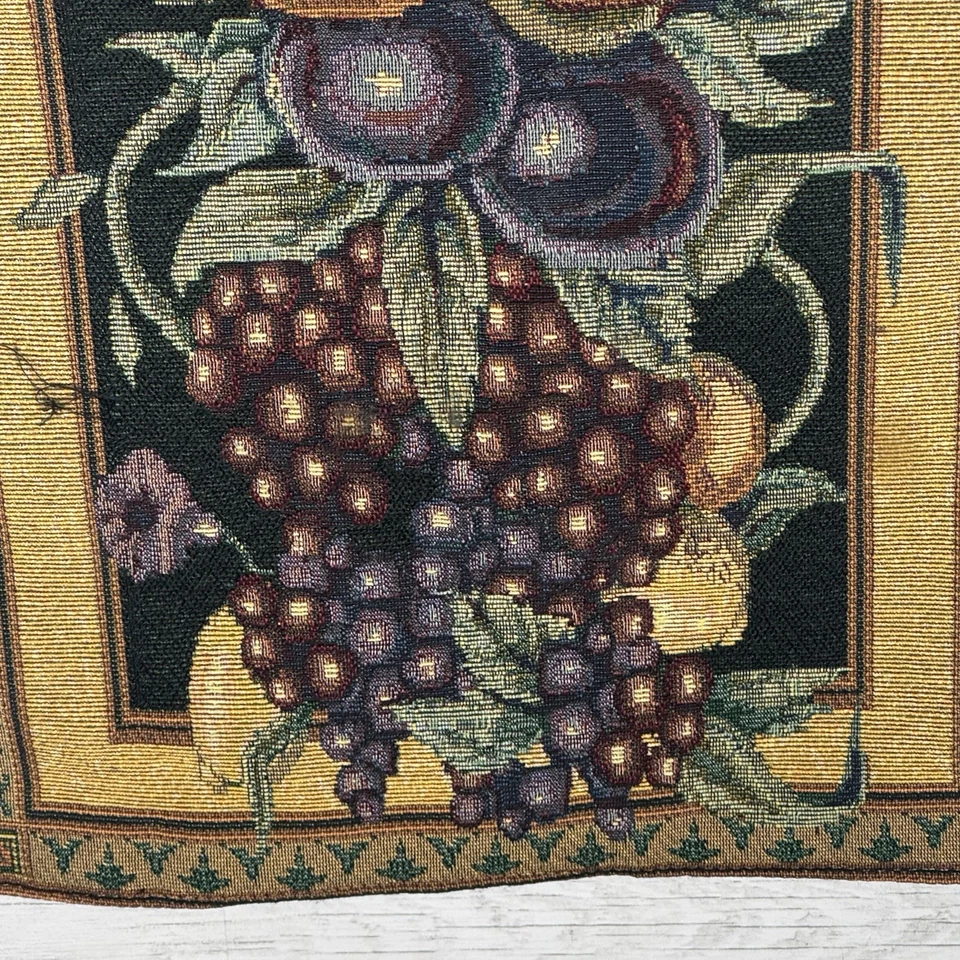 Vintage Religious John 15:5 Fruit Tapestry Wall Hanging Ornate Gold Resin Hanger - Image 4 of 4