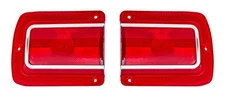 JEGS 90268 Tail Light Lenses 1965 Chevrolet Chevelle With Trim Injection-Molded