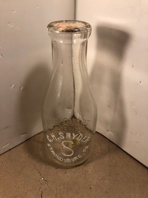 G. H. Snyder quart milk bottle , Stroudsburg, PA, Monroe County