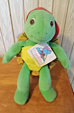 FRANKLIN TURTLE PLUSH W/REMOVABLE RED HAT SHELL - EDEN- TAGS ATTACHED - NICE