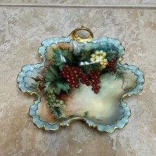 Vintage R&C Monbijou Bavaria Germany Grapes Leaves Bowl Dish Beautiful