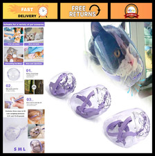 3PCS Cat Muzzle Set - Breathable Transparent Muzzles for Grooming Restraint -