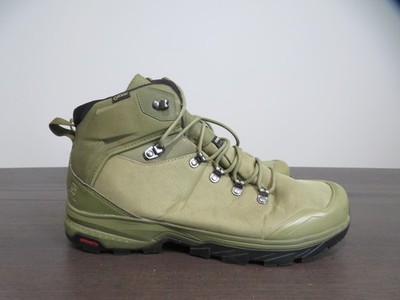 Salomon Outback 500 GTX Boots Mens 11 Green Gore Tex Waterproof Hiking Combat