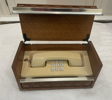 Vintage Western Electric Executive Stowaway Drewniane pudełko Telefon Retro Dekoracja