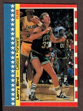 Larry Bird.  Boston Celtics. 1987-1988 Fleer Sticker #4