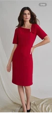 KASPER DRESS/NEW WITH TAG/RETAIL$129/SIZE 8/LENGTH 39'/RED