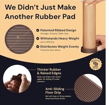 CasterMaster Non Slip Furniture Pads for Hardwood Floors - Circular Brown
