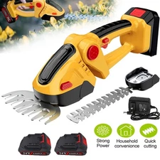 24V Hedge Trimmer & Cordless Grass Shear Handheld Grass Trimmer with 2* Battery