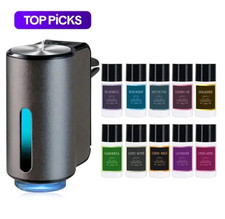Diffusore Auto Deodorante + 10 Oli Essenziali Aromaterapia Profumo Auto