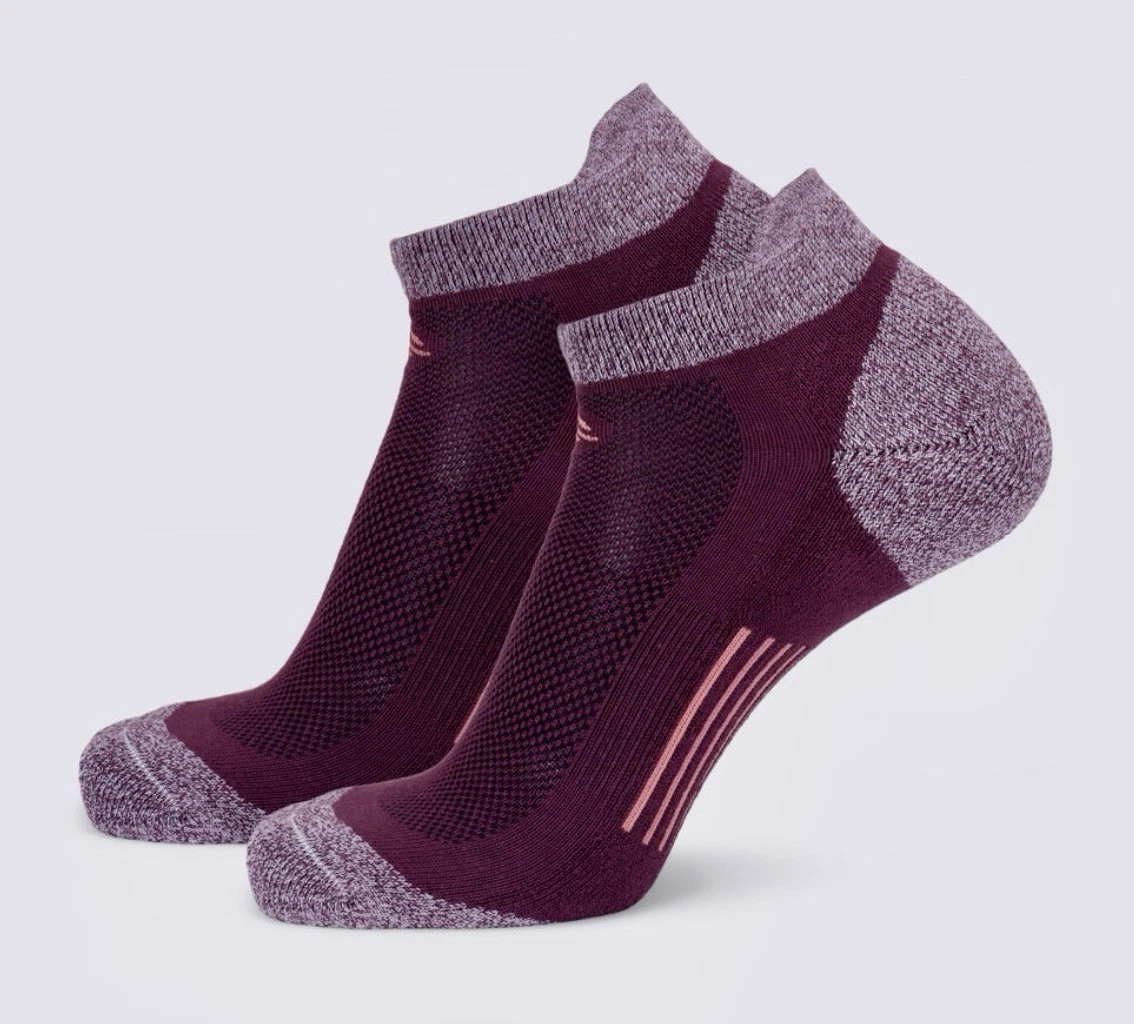 Macpac Trail Ankle Sock 2 Pack Mountain Sport Runners Fig Purple Unisex M BNWT