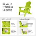 HDPE Folding Adirondack Chair Outdoor Patio All Weather Fire Pit Chair Green — photo 6