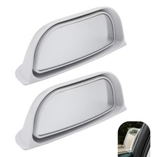 Back Passenger Blind Spot Mirrors Adjustable Wide Angle Side View 2 Pcs White