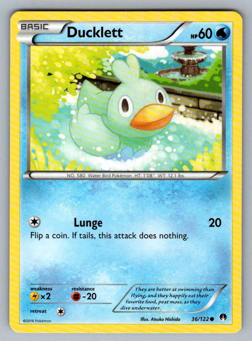 Ducklett 36/122 Common BREAKpoint Pokemon LP