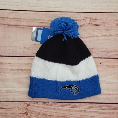 NEW Orlando Magic Hat Cap Beanie Pom One Size Blue NBA Basketball Adidas Mens